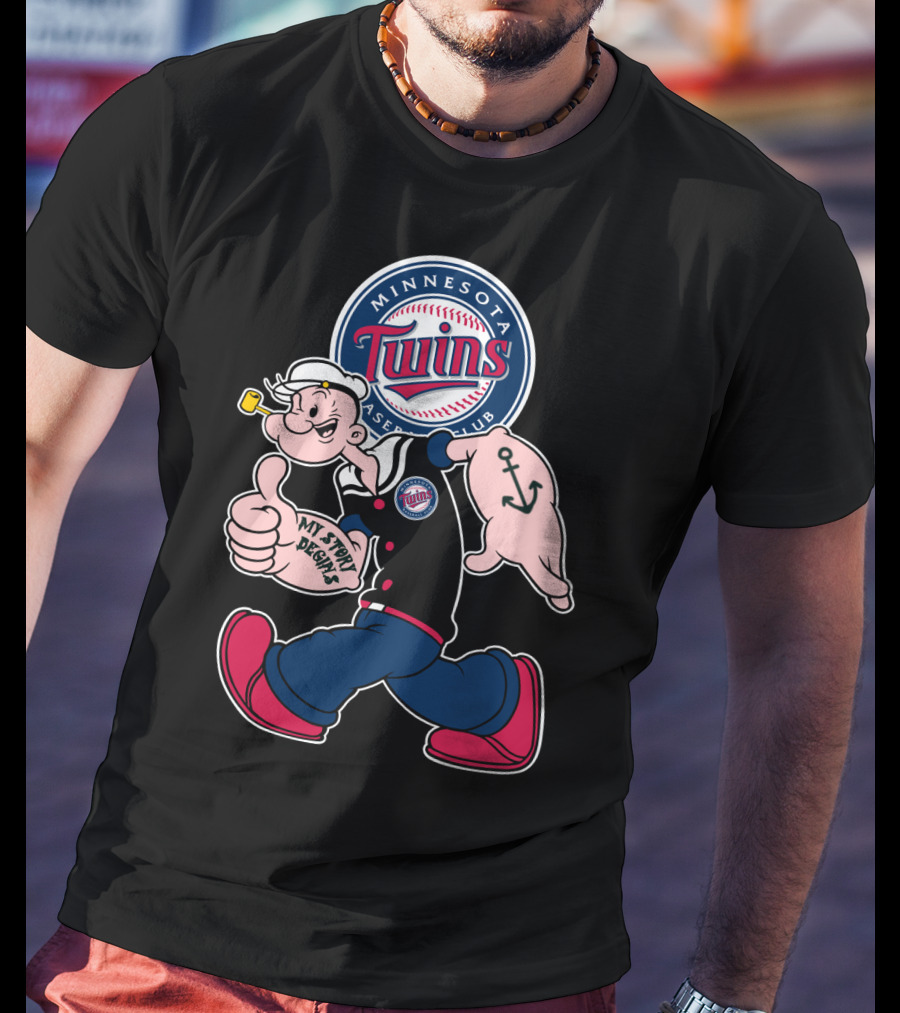 Minnesota Twins Baseball Club Popeye My Story Begins T-Shirt