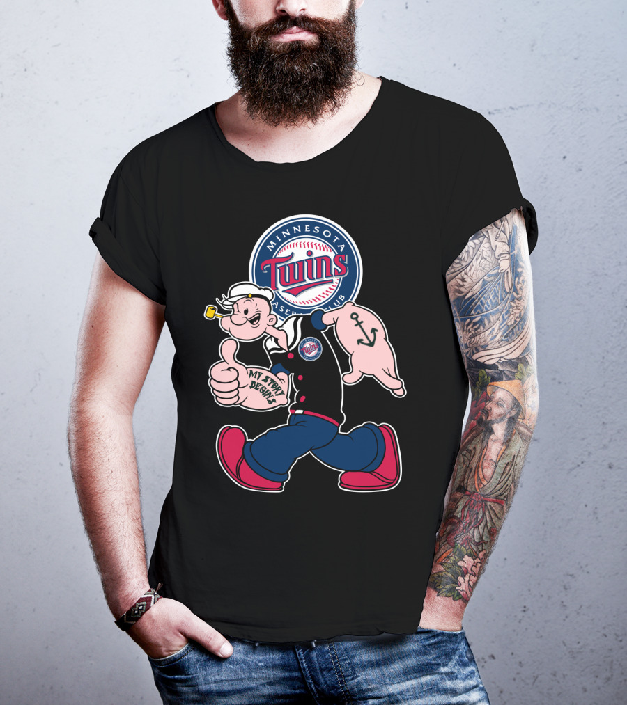 Minnesota Twins Baseball Club Popeye My Story Begins T-Shirt