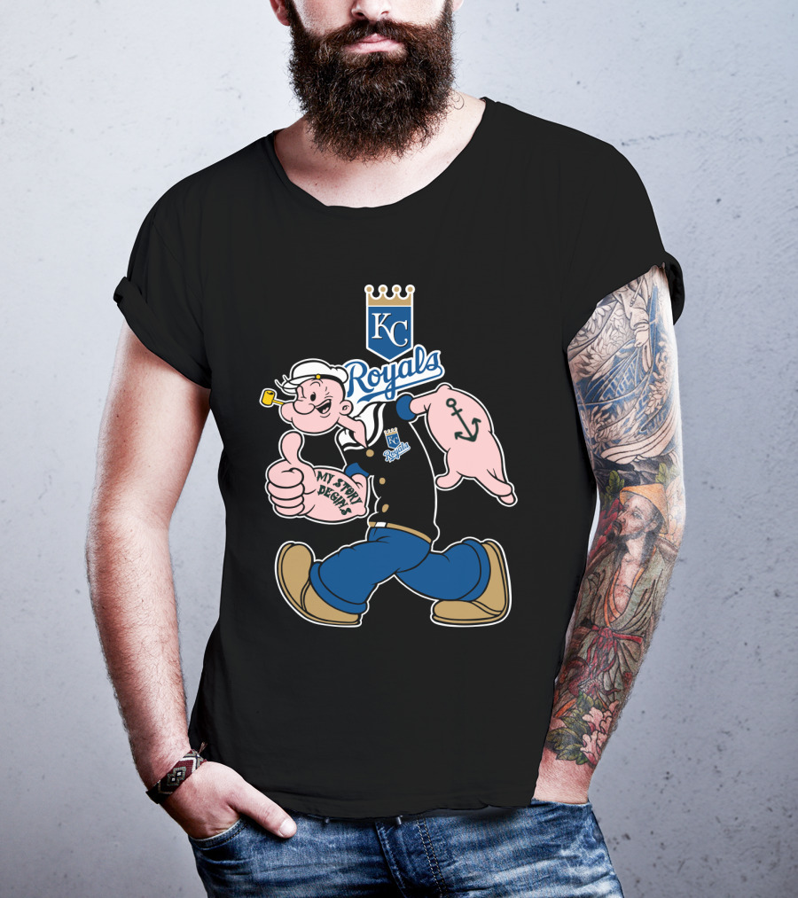 Kansas City Royals Kc Royals Popeye My Story Designs T-Shirt