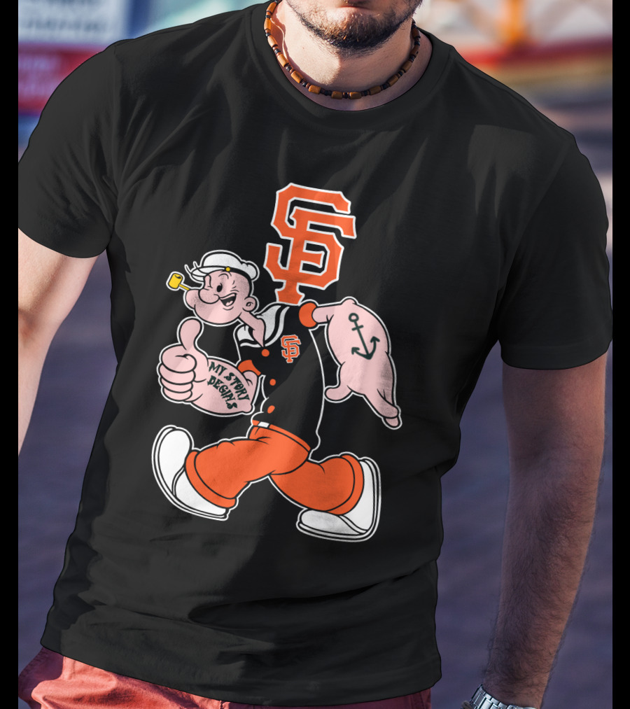 Sf Giants Popeye My Story T-Shirt