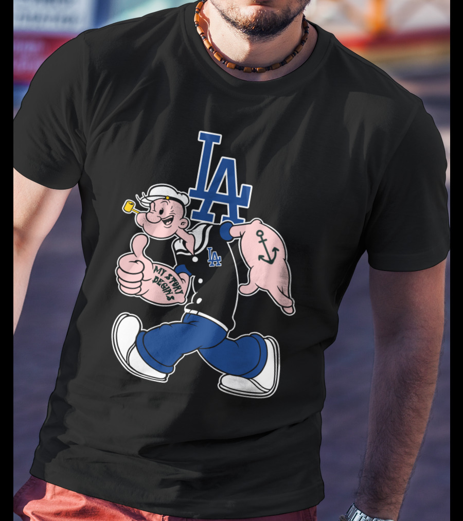 La Dodgers Popeye My Story Designs T-Shirt