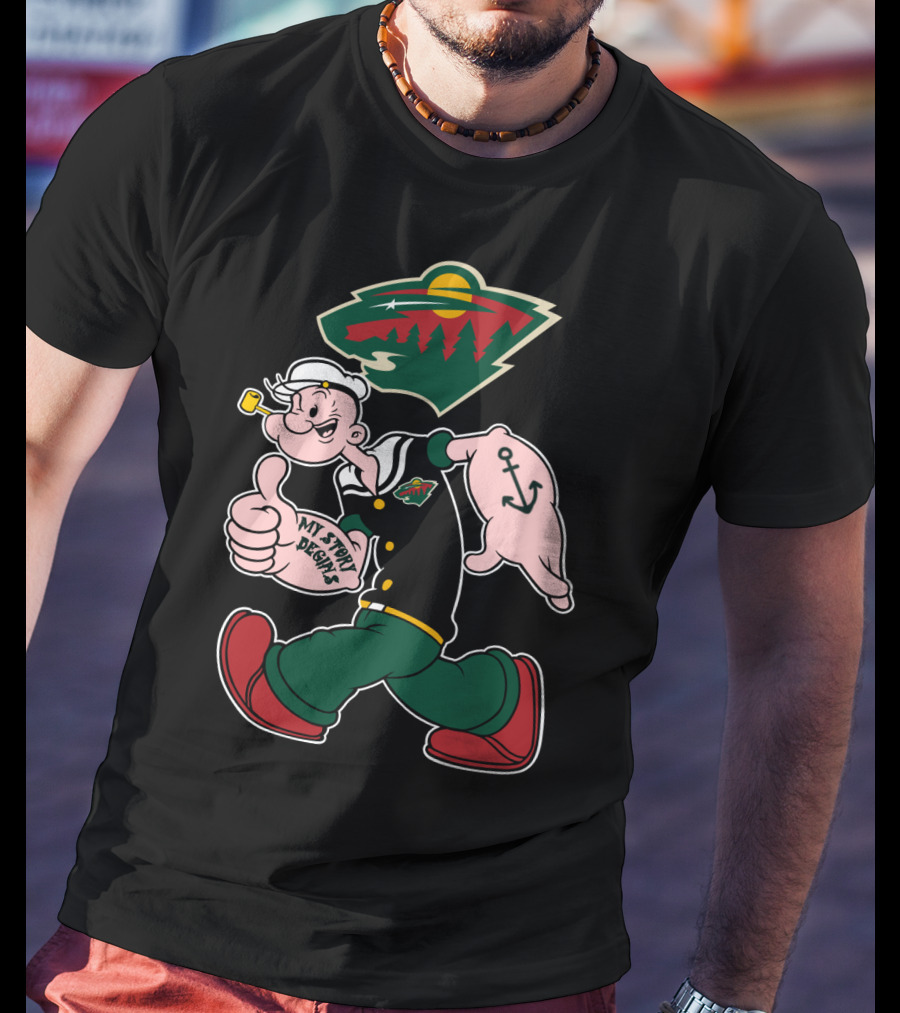 Minnesota Wild Popeye My Story Begins T-Shirt