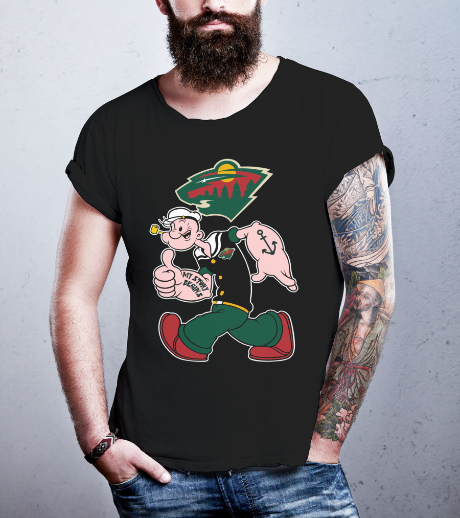 Minnesota Wild Popeye My Story Begins T-Shirt