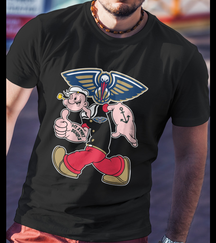 New Orleans Pelicans Popeye My Story Designs T-Shirt