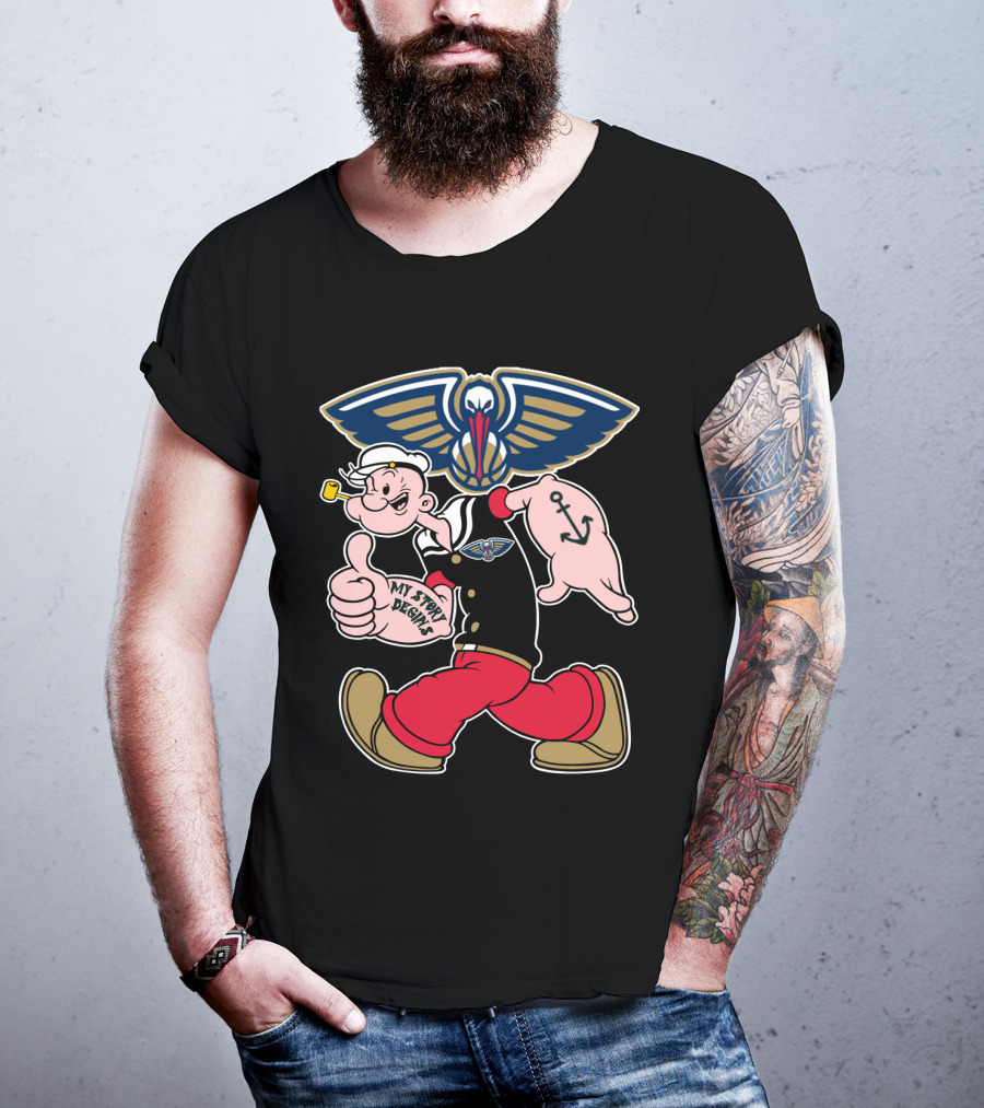New Orleans Pelicans Popeye My Story Designs T-Shirt