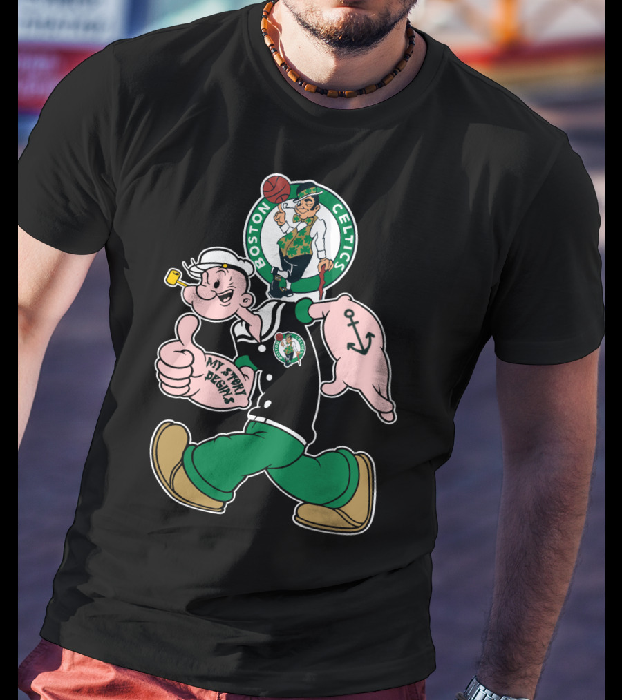 Boston Celtics Popeye My Story Begins T-Shirt