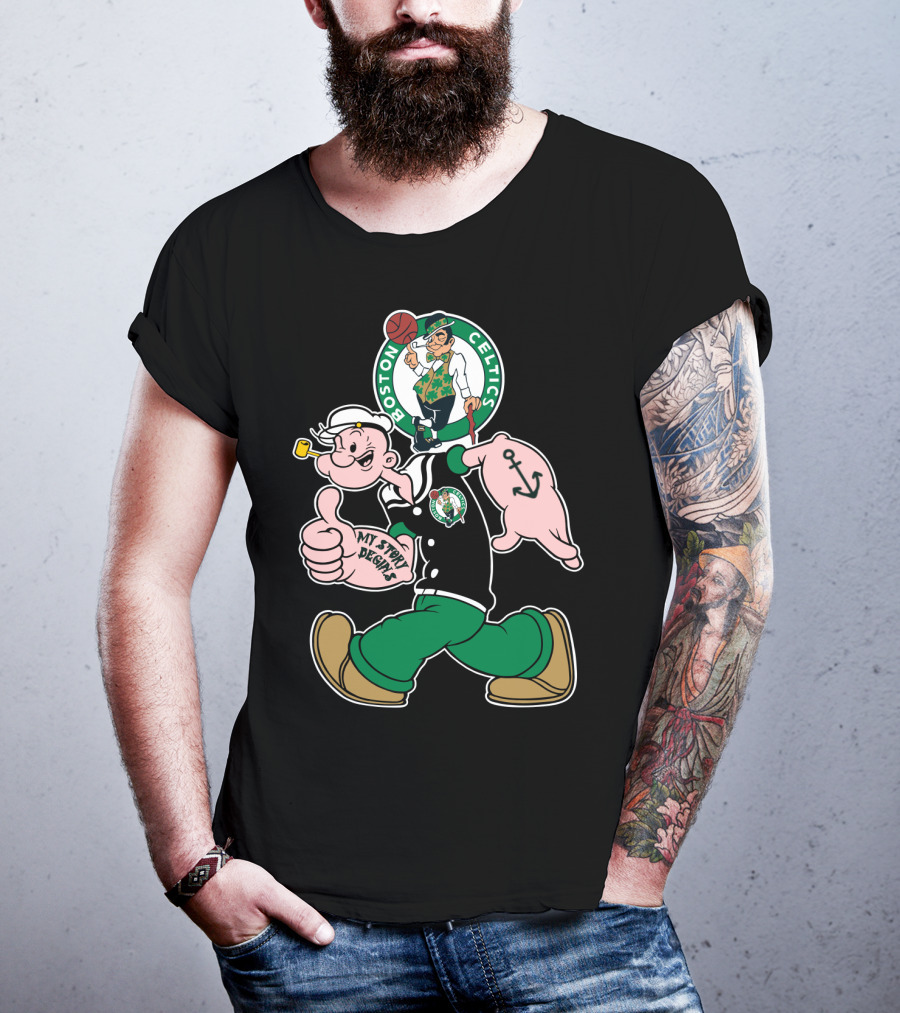 Boston Celtics Popeye My Story Begins T-Shirt