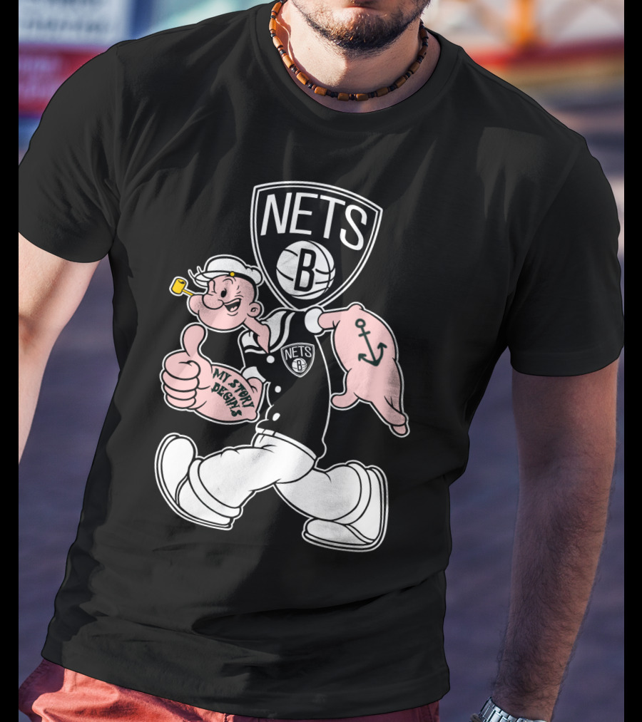 Brooklyn Nets My Story Begins Popeye 120 T-Shirt