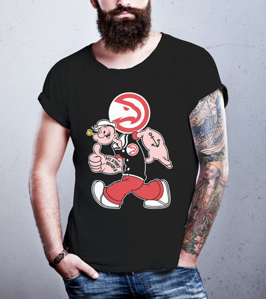Atlanta Hawks Popeye Mashup My Story Designs T-Shirt