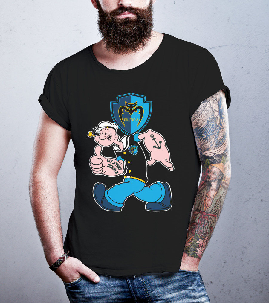 Tampa Bay Mutiny Popeye My Story Begins 124 Anchor Shield T-Shirt