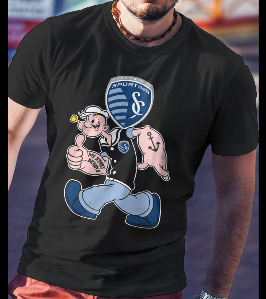 Sporting Kansas City 125 My Story Designs Popeye Style T-Shirt
