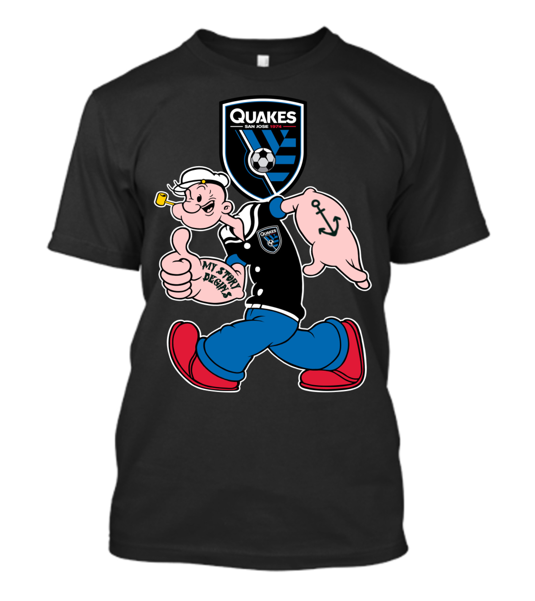 Quakes San Jose 1974 My Story Begins T-Shirt