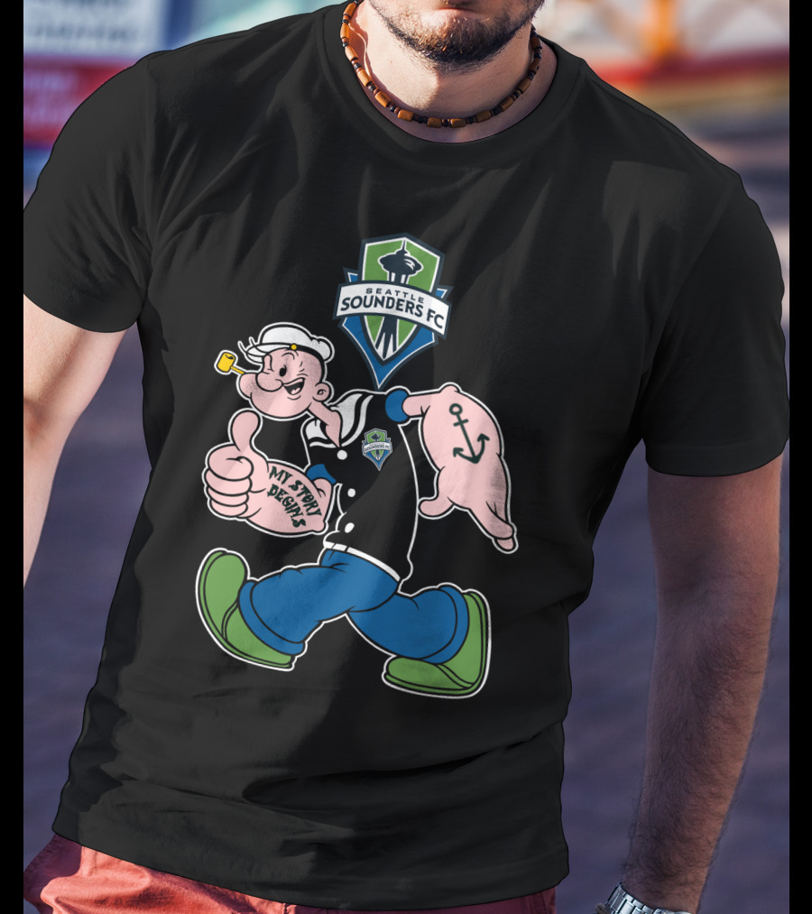 Seattle Sounders Fc My Story Begins Popeye T-Shirt