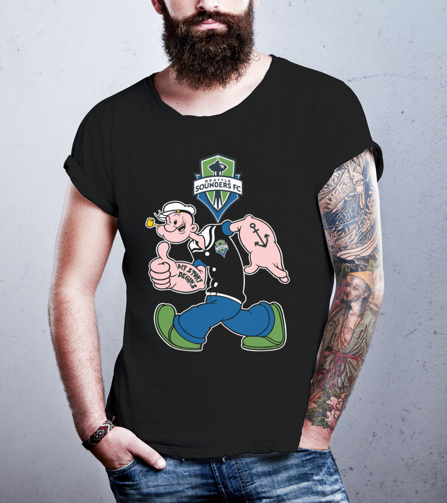 Seattle Sounders Fc My Story Begins Popeye T-Shirt