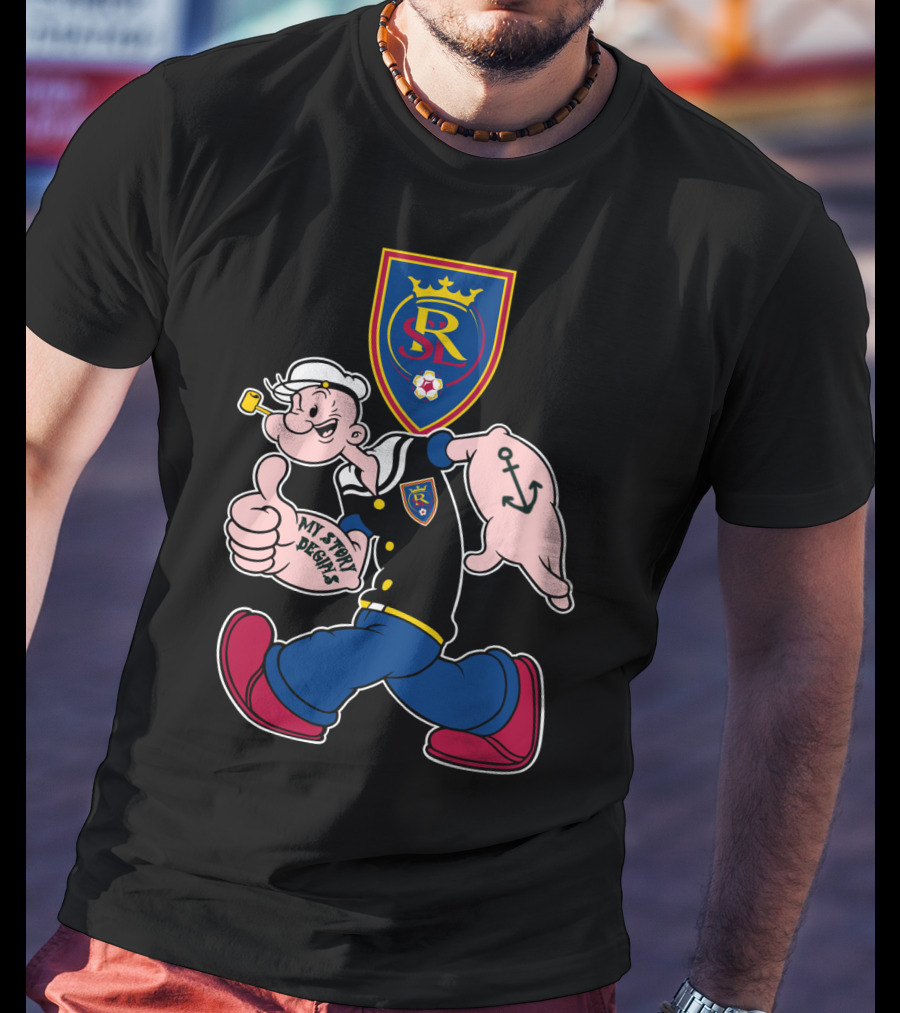 Real Salt Lake Sr Logo My Story Begins T-Shirt
