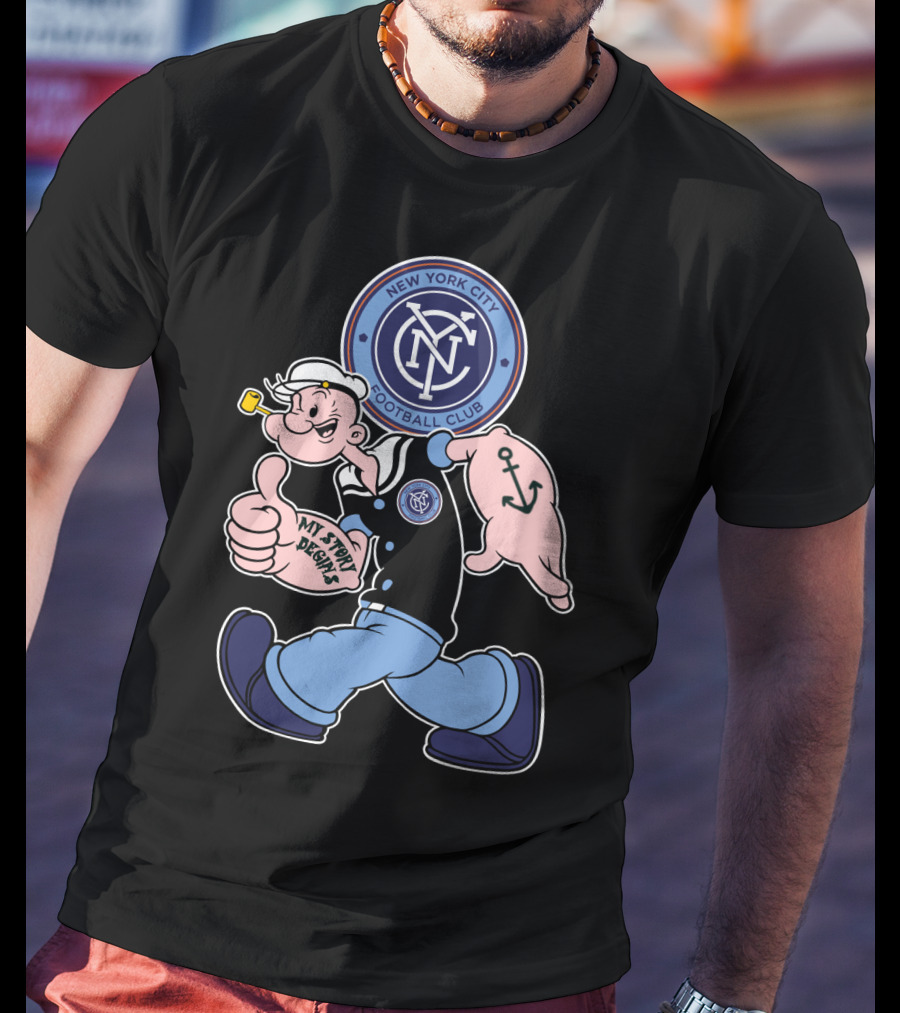 New York City Football Club Popeye My Story Begins T-Shirt