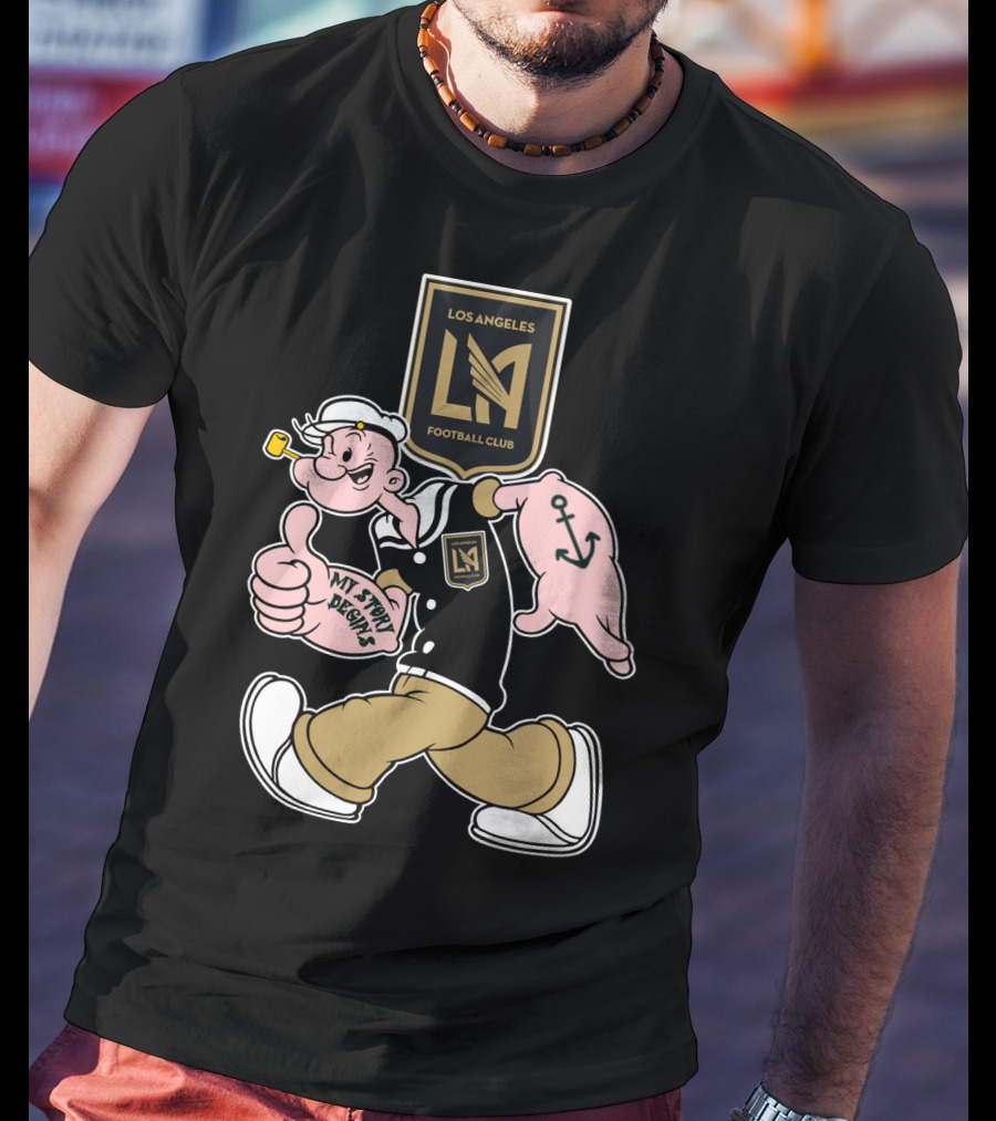 Los Angeles Football Club Popeye My Story Designs T-Shirt