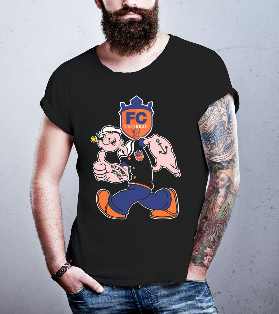 Fc Cincinnati My Story Begins Popeye Anchor T-Shirt