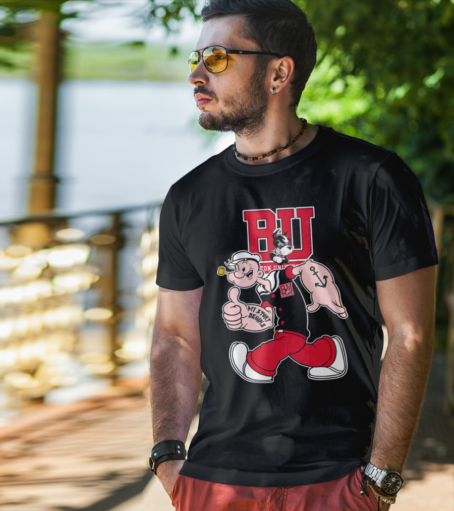 Boston University Terriers Popeye My Story Begins T-Shirt