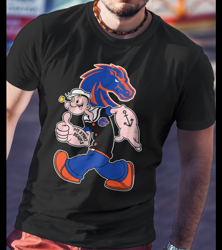 Boise State Broncos Popeye My Story Begins T-Shirt