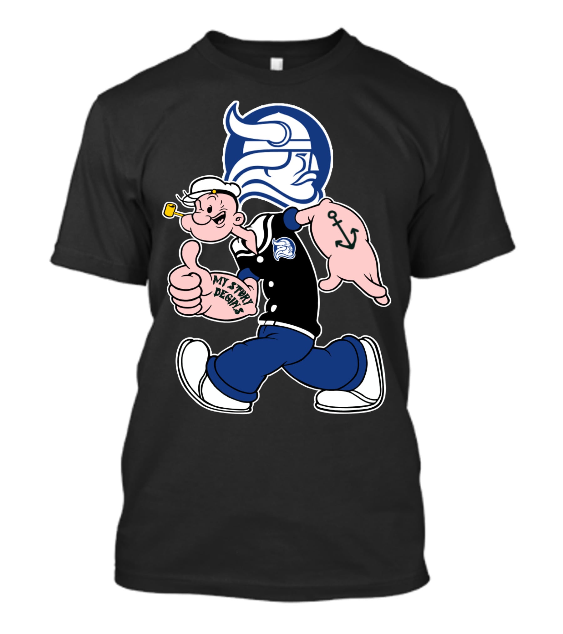 Berry Vikings My Story Begins Sailor Character With Viking Helmet T-Shirt