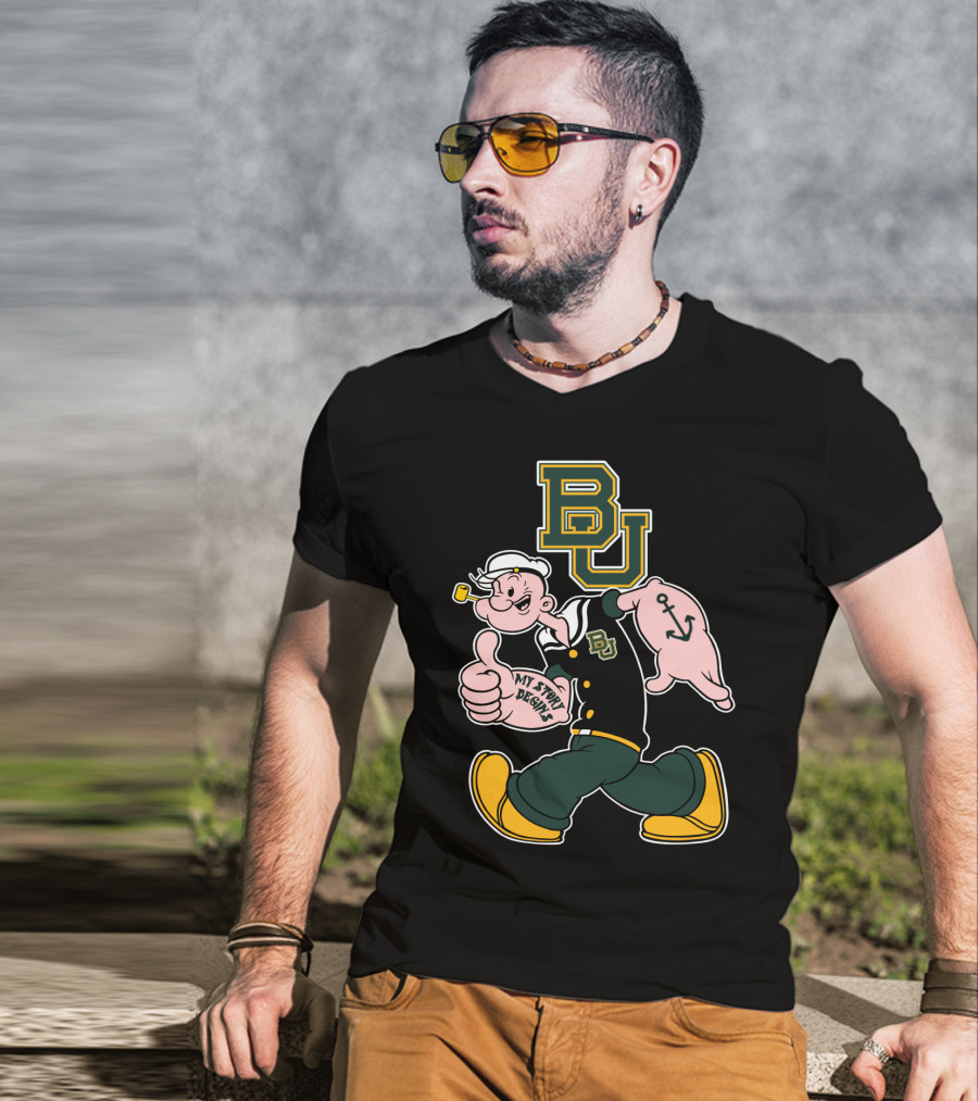 Bu Popeye My Story Begins Anchor Walking Pose T-Shirt