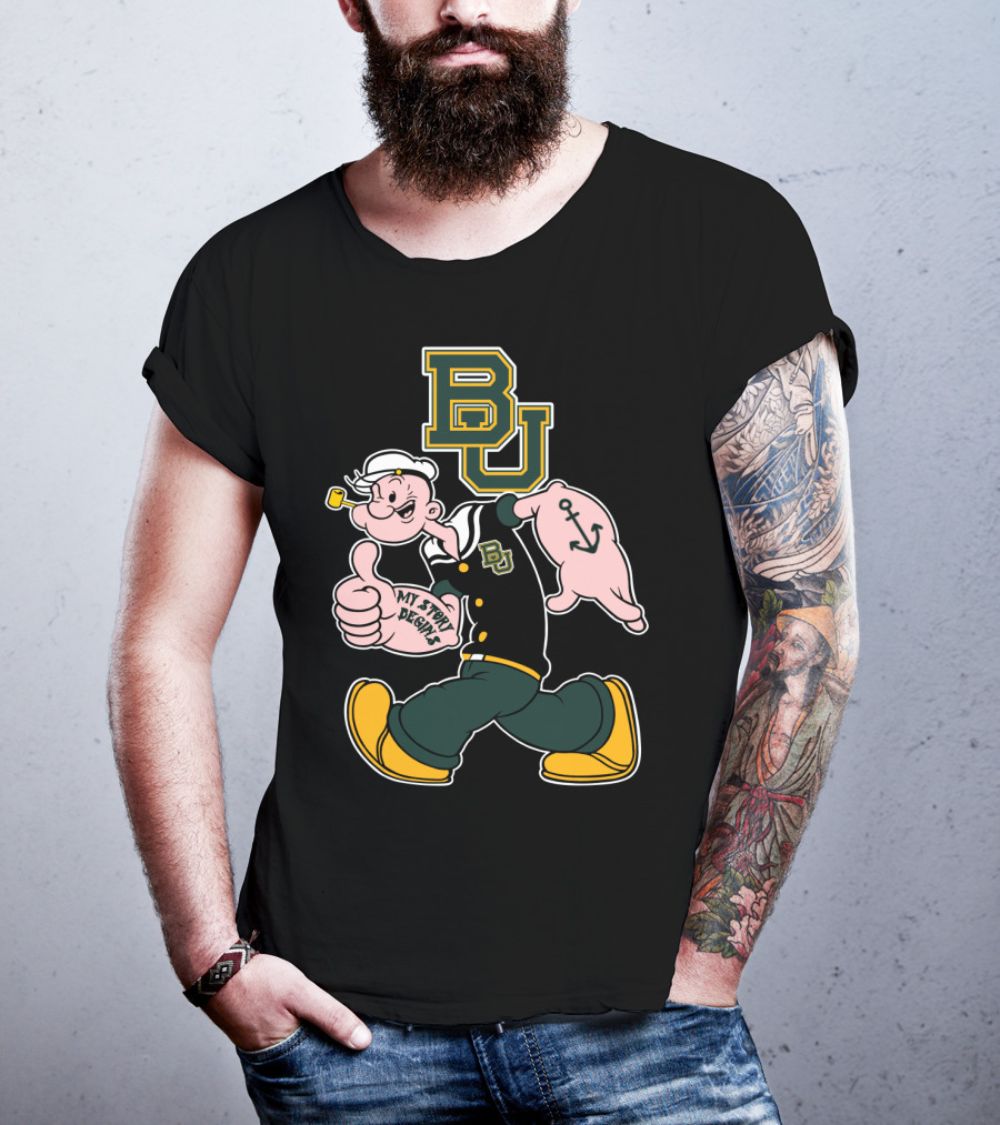 Bu Popeye My Story Begins Anchor Walking Pose T-Shirt