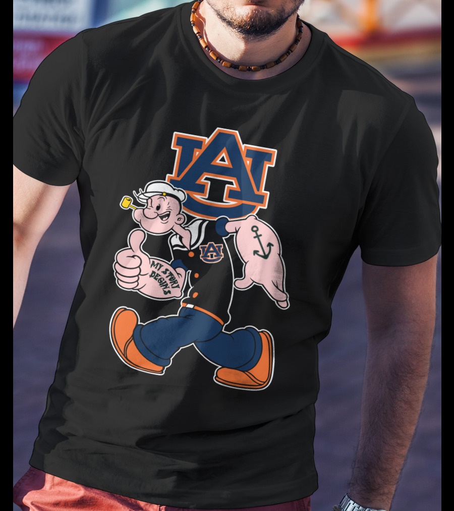 Auburn University Iconic Popeye My Story Begins T-Shirt
