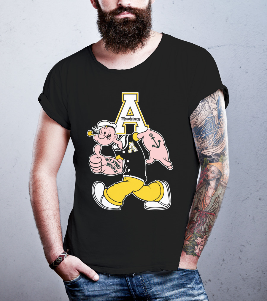 Appalachian State Mountaineers Popeye Anchor T-Shirt