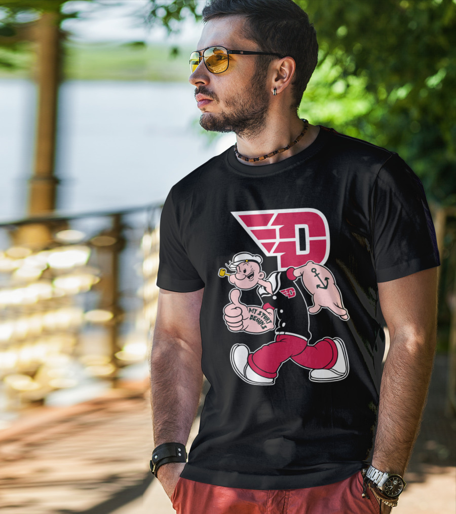 Dayton Flyers 176 Popeye Thumbs Up T-Shirt