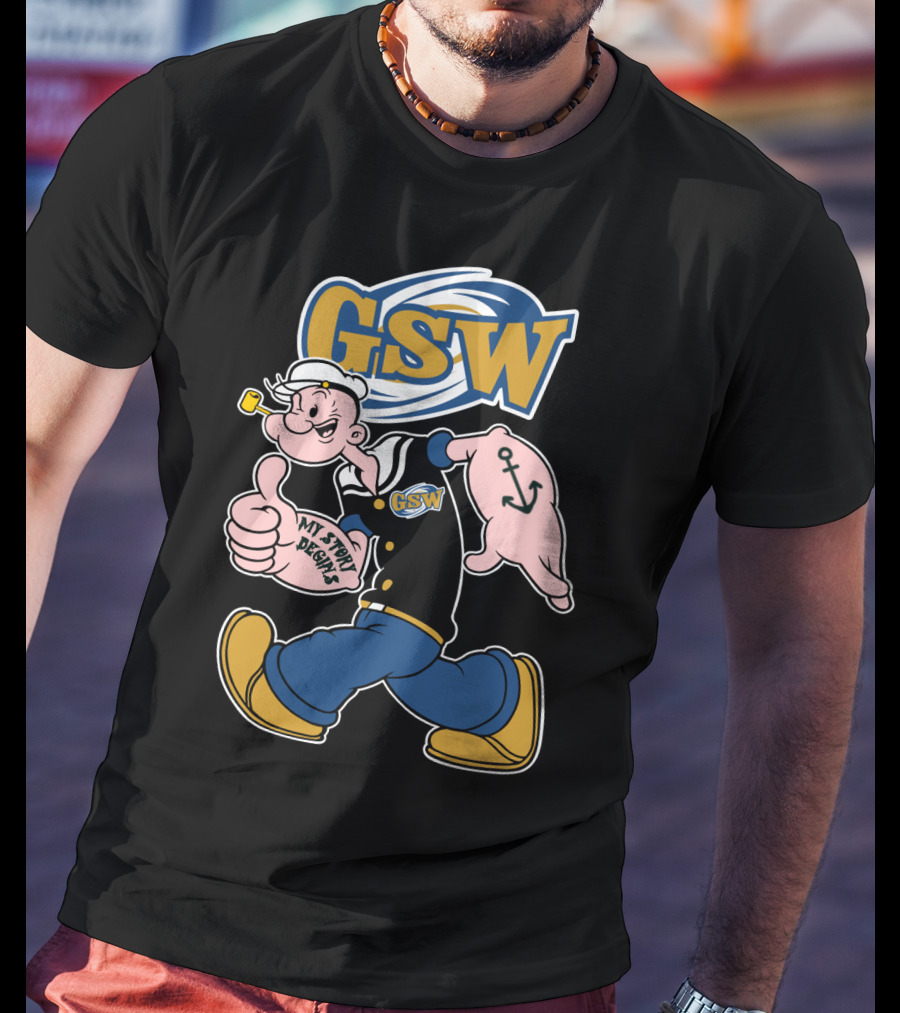 Georgia Southwestern Hurricanes Gsw Sailor Character With Anchor And Pipe T-Shirt