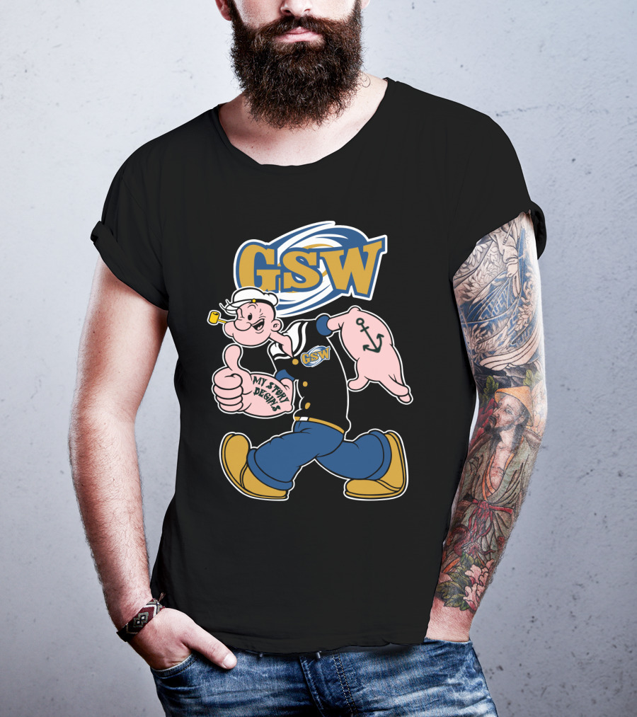 Georgia Southwestern Hurricanes Gsw Sailor Character With Anchor And Pipe T-Shirt
