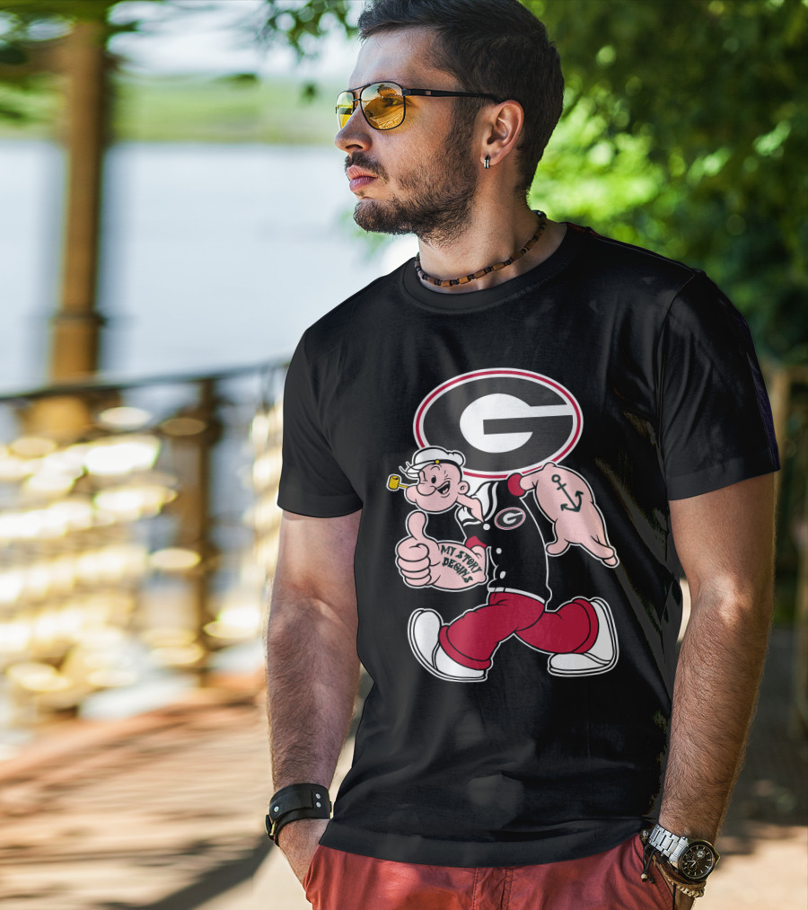 Georgia Bulldogs Popeye My Story Designs T-Shirt