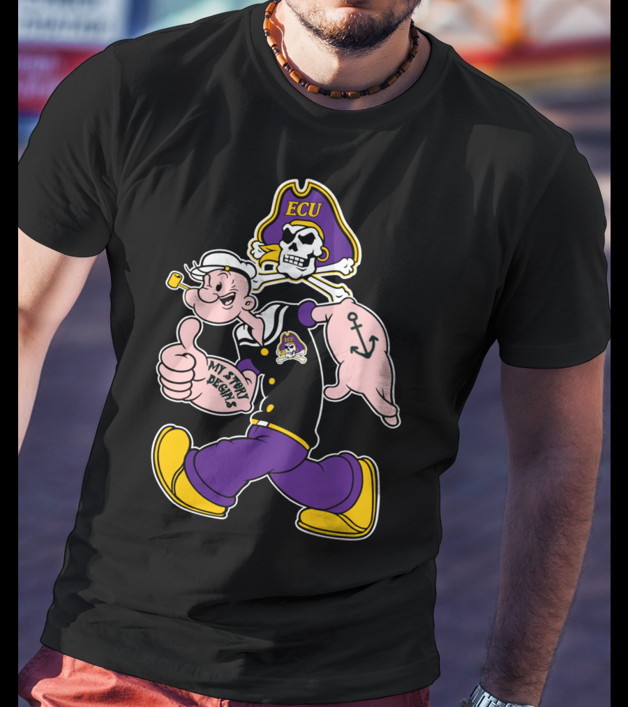 Ecu Pirates Popeye My Story Begins T-Shirt