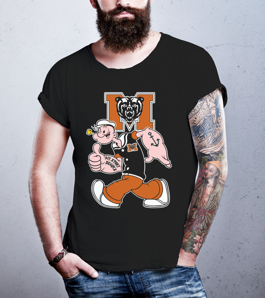 Mercer Bears Popeye My Story Begins T-Shirt