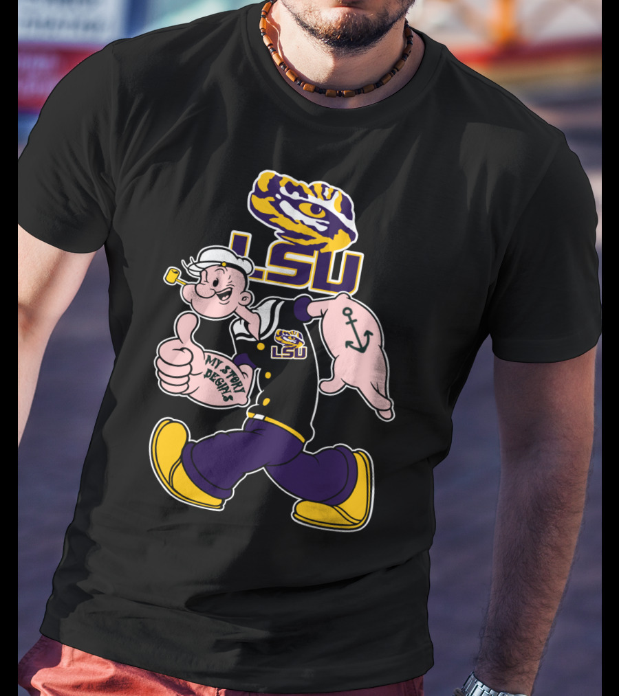 Lsu Tigers Popeye My Story Begins T-Shirt