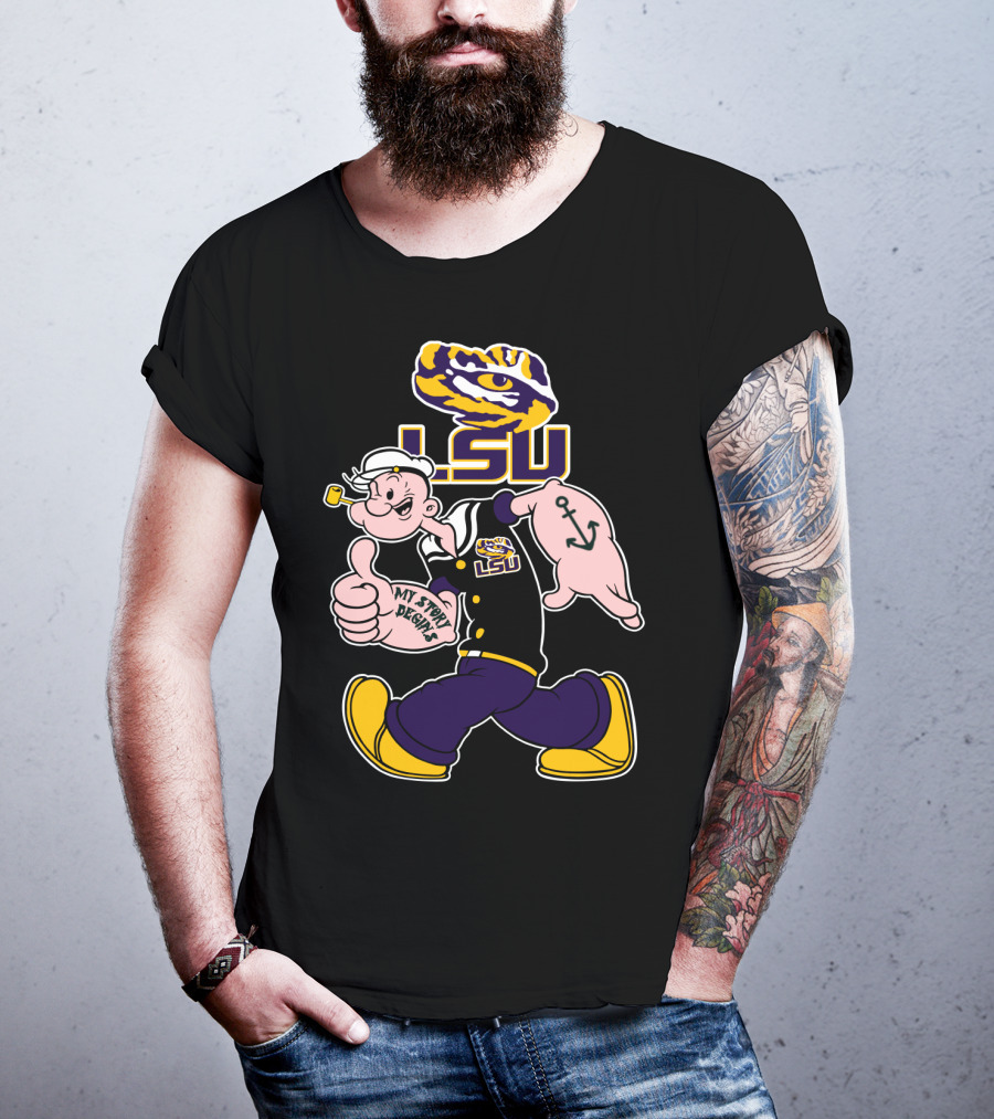 Lsu Tigers Popeye My Story Begins T-Shirt