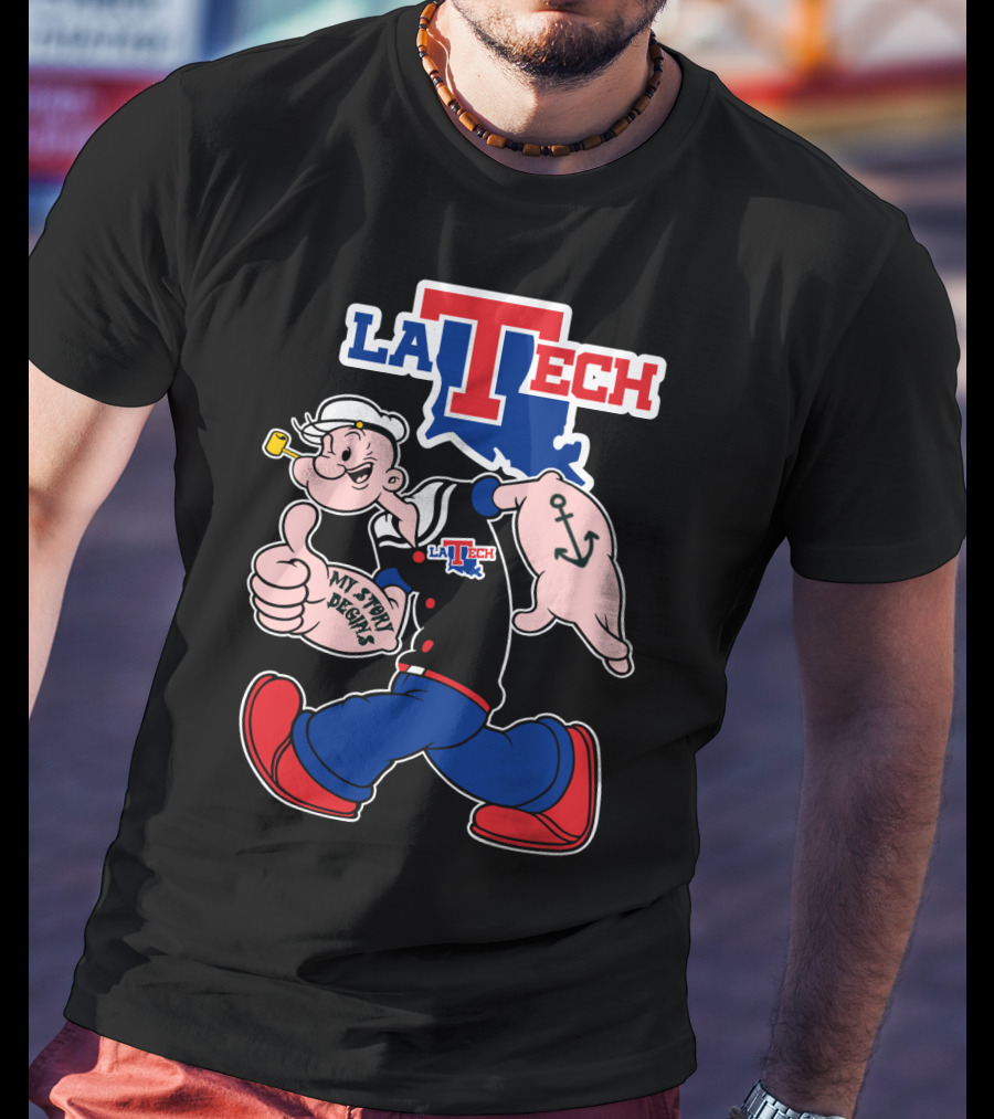 La Tech Bulldogs Popeye My Story Begins T-Shirt