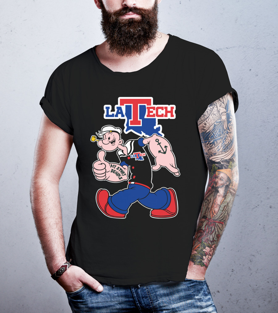 La Tech Bulldogs Popeye My Story Begins T-Shirt