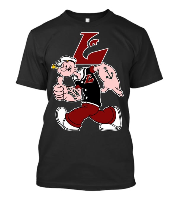 La Crosse Eagles My Story Designs Popeye Anchor T-Shirt
