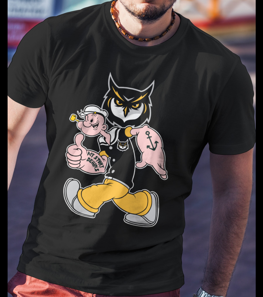 Kennesaw St Owls My Story Designs Popeye Anchor T-Shirt