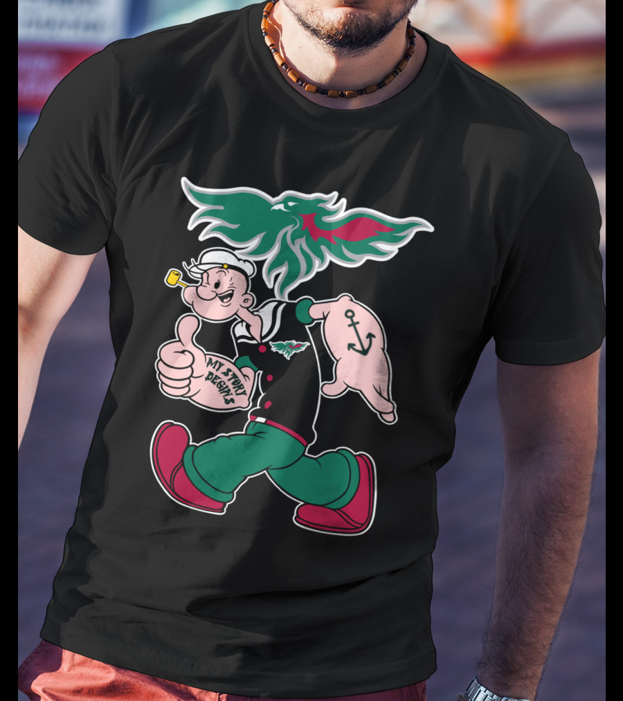 Green Bay Phoenix My Story Begins Popeye Anchor T-Shirt