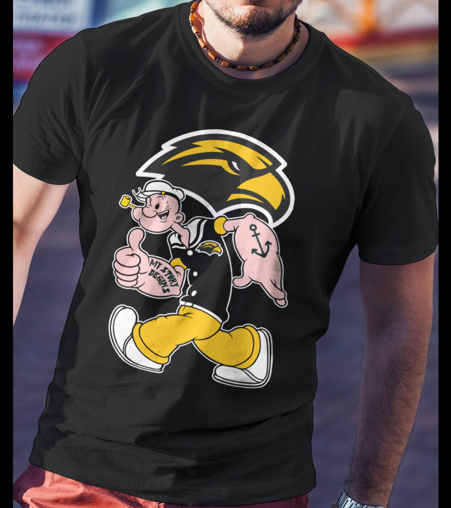 Southern Mississippi Golden Eagles My Story Begins Popeye T-Shirt
