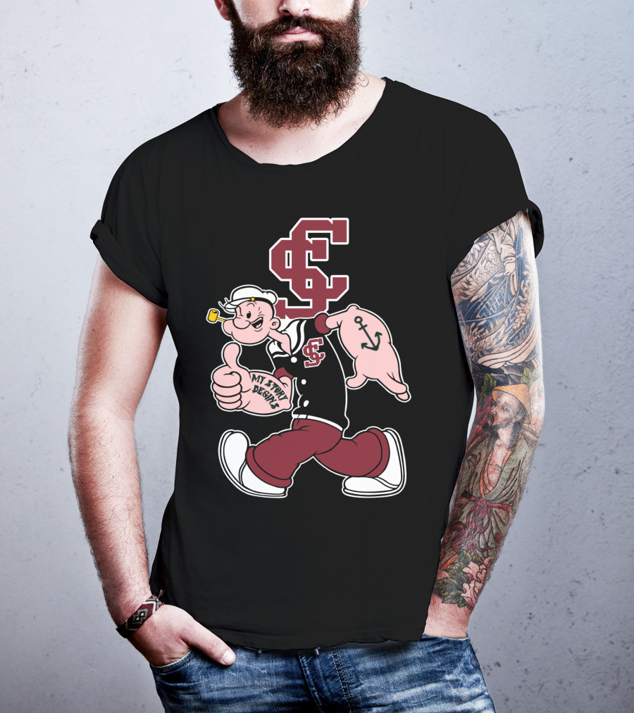 Sc Santa Clara Broncos Popeye My Story Begins T-Shirt