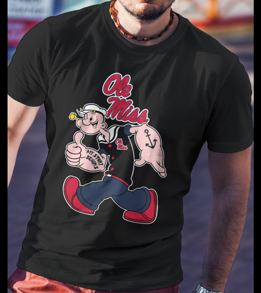 Ole Miss Rebels Popeye My Story Begins T-Shirt