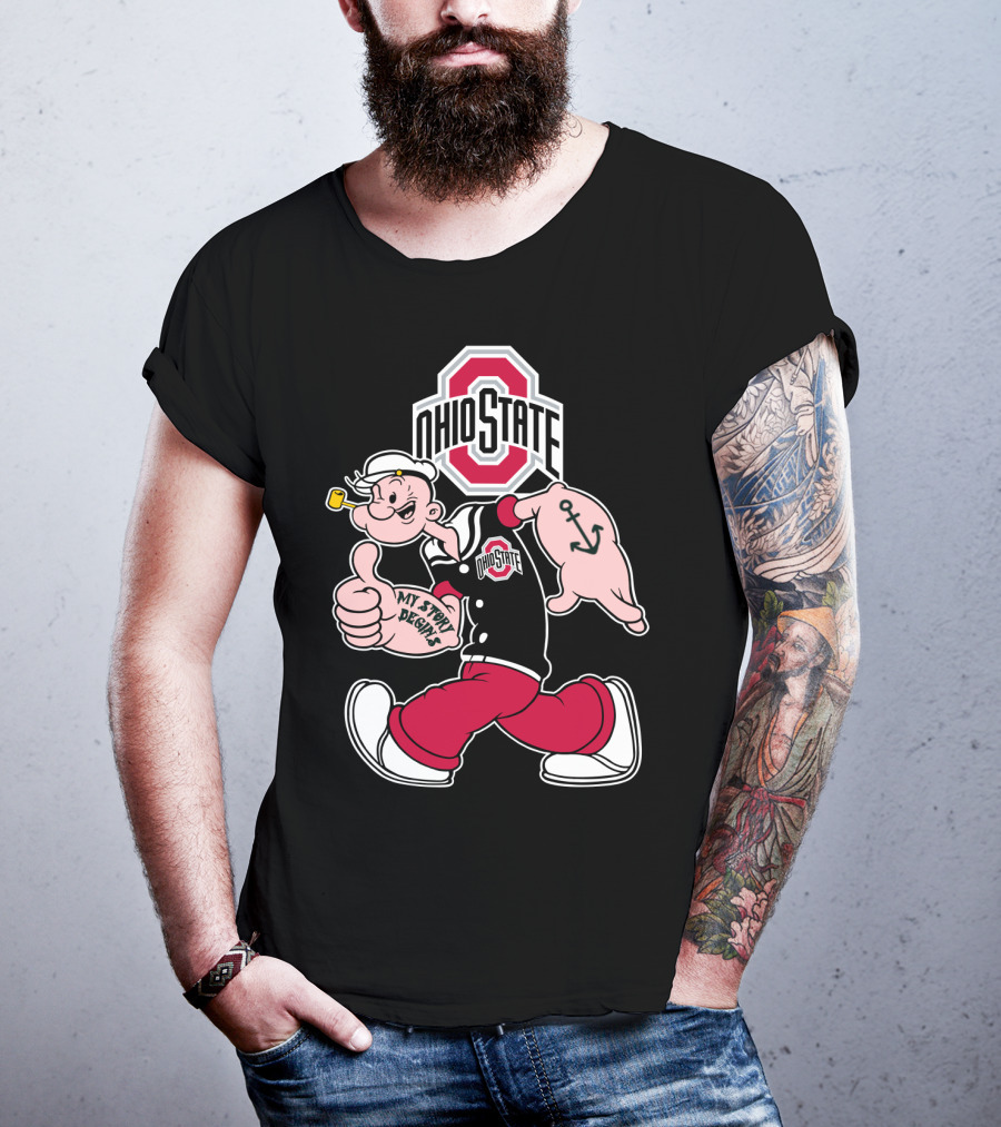 Ohio State Buckeyes Vintage Cartoon Sailor Character T-Shirt
