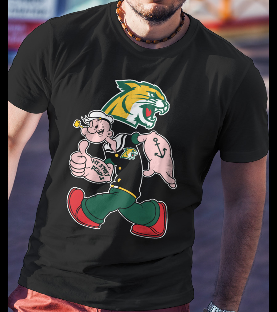 Northern Michigan Wildcats My Story Designs Sailor Character T-Shirt