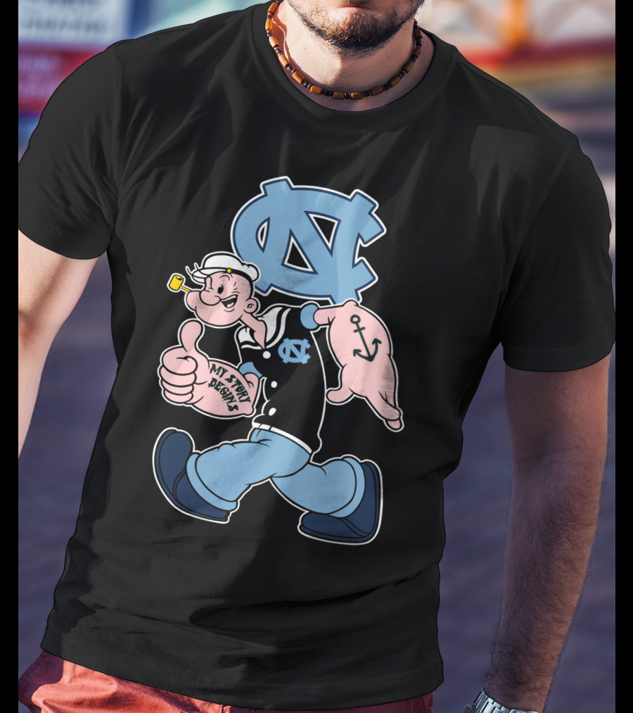North Carolina Tar Heels Popeye My Story Begins T-Shirt