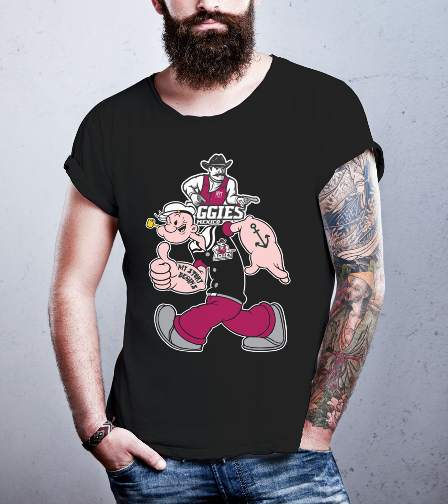 Popeye My Story Designs New Mexico State Aggies T-Shirt