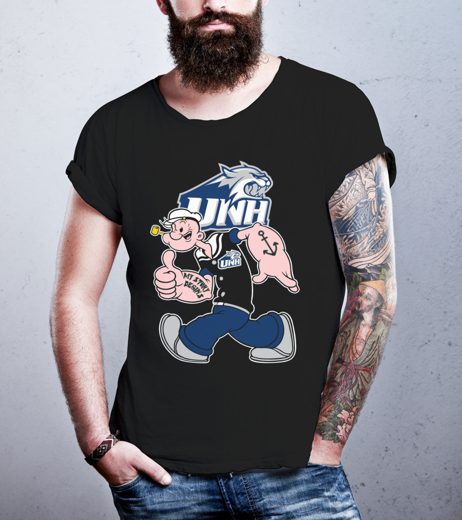 Unh Wildcats Popeye My Story Begins T-Shirt